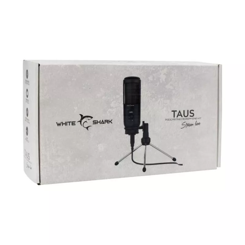 Micrófono White Shark TAUS negro estudio