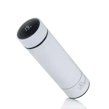 Extralink Smart Travel Mug blanco, taza térmica con indicador de temperatura