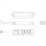 Regleta de enchufes Bachmann PRIMO 1,75 m 3 tomas de corriente negro plata