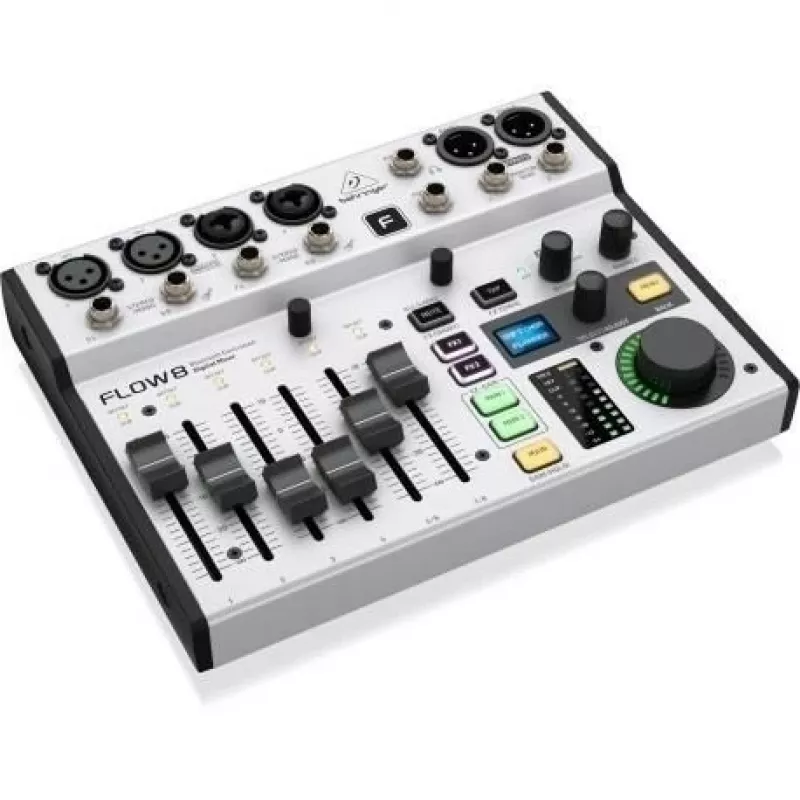 Mesa de mezclas digital Behringer FLOW 8 — mesa de mezclas con interfaz de audio USB de 8 canales