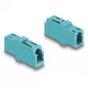 DeLOCK acoplador de fibra óptica LC simplex conector hembra a conector hembra LC simplex OM3 aguamarina