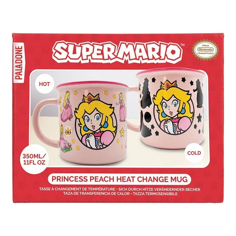 Paladone Super Mario Princess Peach taza termosensible