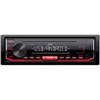 Receptor multimedia digital para coche JVC KD-X162 1 DIN, 200 W, DAC de 24 bits, FLAC/MP3/WAV/WMA, USB frontal Type-A, 3,5 mm, LCD 2 líneas, Negro