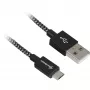 Cable USB-A-B Sharkoon 3,0 m con malla de aluminio