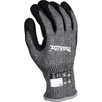 Guantes de trabajo P-84713, talla M (8), resistencia al corte F/7 (negro/gris, 1 par)