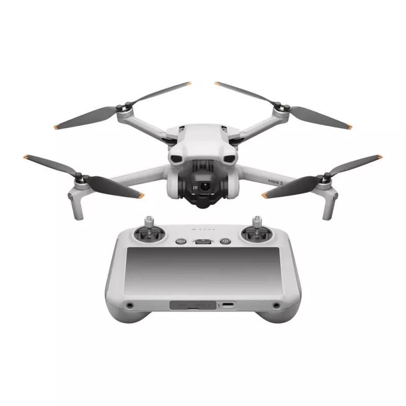 DJI Mini 3 Fly More Combo (DJI RC) dron con cámara, cuadricóptero de 4 rotores, CMOS de 12 MP 1/1,3", f/1,7, 4K HDR, hasta 38 min de vuelo, menos de 249 g, gris
