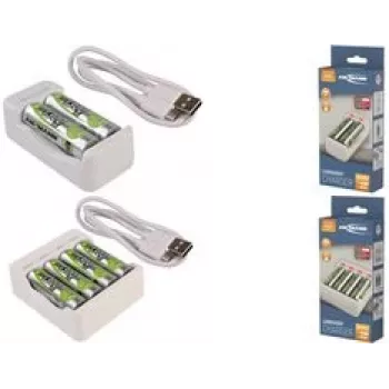 Cargador de batería ANSMANN Basic II para 2×AA 1300mAh baterías NiMH