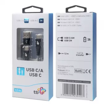 Cable USB-A a C TB AKTBXKUCTOA120B 1,2 m, negro