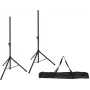 Set de soportes para altavoces Omnitronic M-3 (2x) con funda de transporte – soportes portátiles para PA y monitorización