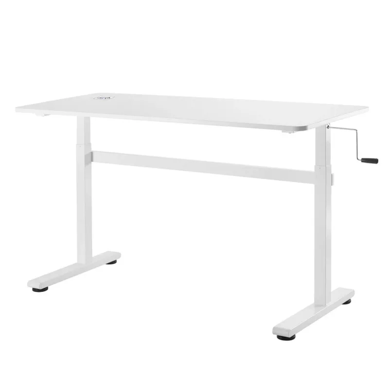 Escritorio Ergo Office regulable en altura manualmente, máx. 40 kg, altura máx. 117 cm, con tablero para trabajar de pie y sentado, ER-401 W
