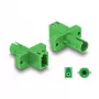 DeLOCK acoplador híbrido de fibra óptica LC simplex conector hembra a conector hembra ST simplex verde