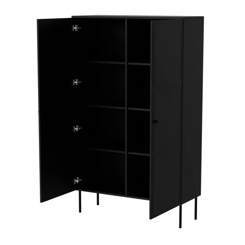 Armario de almacenaje Cama Meble PALAZZO BIS 100x39x166 negro mate, de suelo a pared