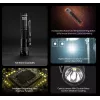 Linterna de mano Nitecore MT1A Pro — LED 50 lm, recargable por USB, 1100 mAh, aluminio, impermeable, resistente a impactos, negra