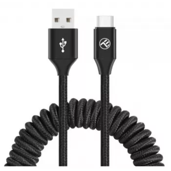 Cable de datos USB a USB-C Tellur Extendable 3A 1,8 m negro