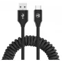 Cable de datos USB a USB-C Tellur Extendable 3A 1,8 m negro