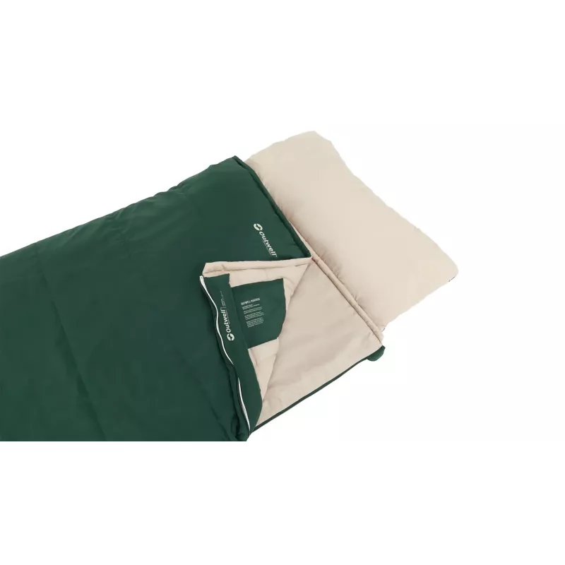 Saco de dormir Outwell Contour Prime adulto rectangular poliéster 850×2200 mm, altura máxima del usuario 190 cm, verde
