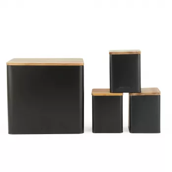 Set de fiambreras Salter BW129001EU7 negro 4 piezas – recipientes para pan y bollería