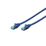 Cable de red Digitus CAT 5e SF/UTP latiguillo RJ45 Cat5e 0,5 m azul