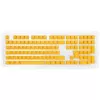 Set de teclas Ducky DKSA109-DEPDYDYYWO1 amarillo PBT Double-Shot distribución DE 109 teclas