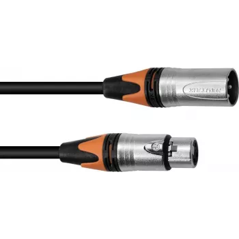 Cable XLR PSSO de 3 pines, 3 m, negro, conector Neutrik