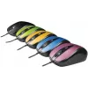 Ratón USB con cable, 4 botones, óptico, simétrico, azul