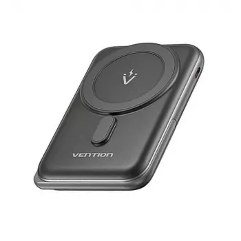 Batería externa Vention 10000mAh Magnetic Wireless 20W, 1×USB-C, carga inalámbrica, negra