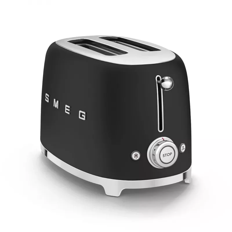 Tostadora Smeg 50's Style TSF01BLMEU 2 rebanadas Negro Acero inoxidable