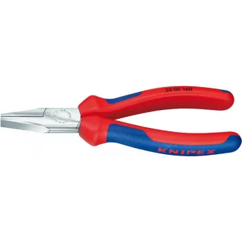 Knipex alicate de punta plana DIN ISO 5745 longitud total 160mm, cromado, fundas multicomponente