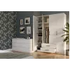 Armario ropero Topeshop ROMANA 160 BIEL KPLB 11 baldas 4 puertas blanco