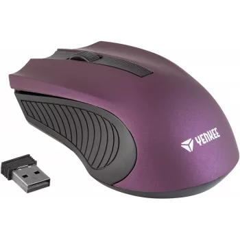 Ratón inalámbrico simétrico óptico de 2,4 GHz, 3 botones, Violeta