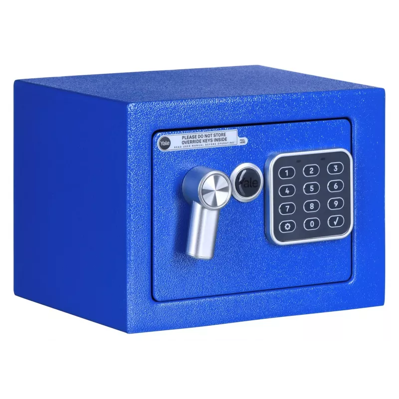 Caja fuerte de pie Yale YSV/170/DB2/B acero azul, cerradura de combinación, 3,8 l, montaje en suelo/pared