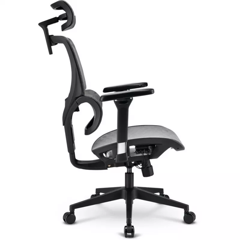 Silla de oficina Sharkoon OfficePal C40M asiento de malla respaldo de malla, gris, máx. 150 kg