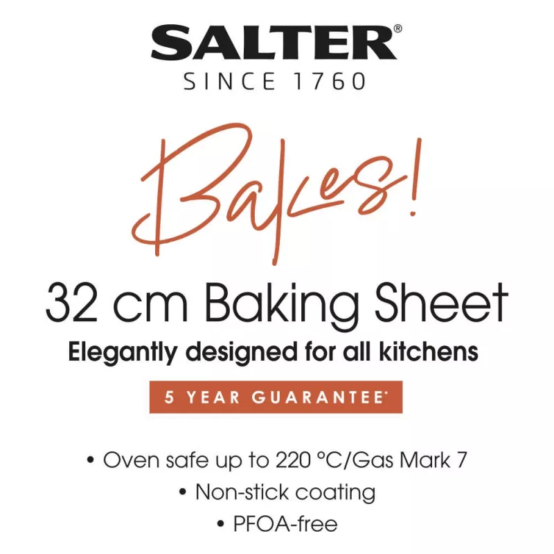 Bandeja de horno Salter BW12560EU7 32 cm acero al carbono antiadherente