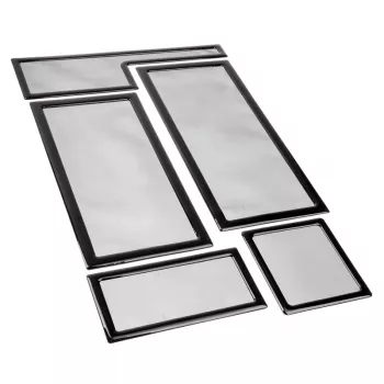 Filtro de polvo DEMCiflex 0677 para CaseLabs Bullet BH7, negro, pack de 5
