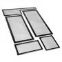 Filtro de polvo DEMCiflex 0677 para CaseLabs Bullet BH7, negro, pack de 5