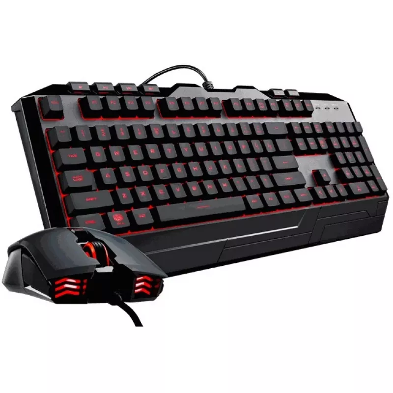 YY Cooler Master Teclado gamer de sobremesa Devastator 3 [DE] negro mono RGB versión revisada
