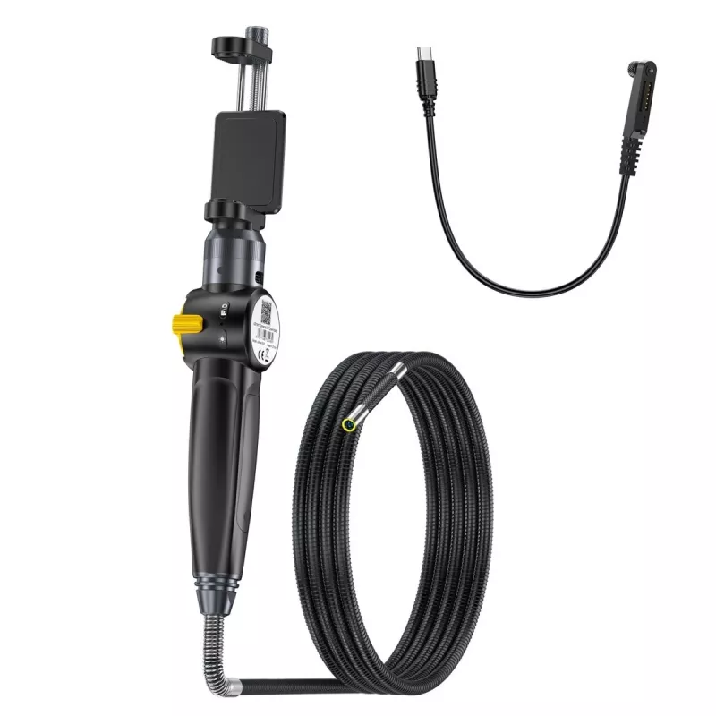 Ulefone uSmart E03 UF-EC03 cámara endoscópica, 1280x720 HD, sonda orientable 180° en dos direcciones, 6 LED, IP67, cable semirrígido de 1 m