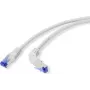 Cable de conexión Renkforce RJ45 RJ45 CAT 6a S/FTP 10,00 m gris acodado 90° hacia abajo (RF-4892538)