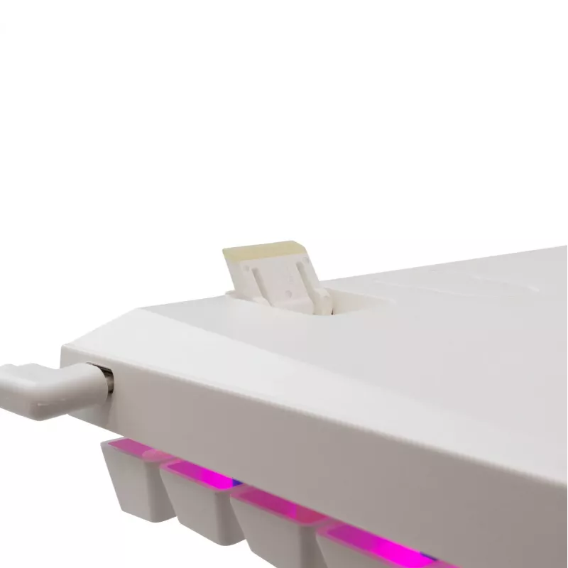 Teclado mecánico White Shark Wakizashi-2 switch US Red, tenkeyless/distribución US, blanco