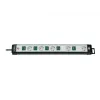 Brennenstuhl Premium-Line Technik 5 tomas, regleta de 5 tomas 3 m negro/gris claro, 3m H05VV-F 3G1,5, conmutables individualmente, disposición especial de tomas