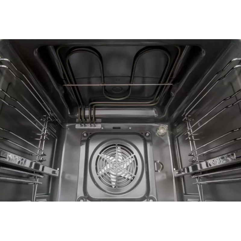 Cocina eléctrica-gas AMICA 58468 con 4 quemadores, Acero inoxidable, Clase energética A