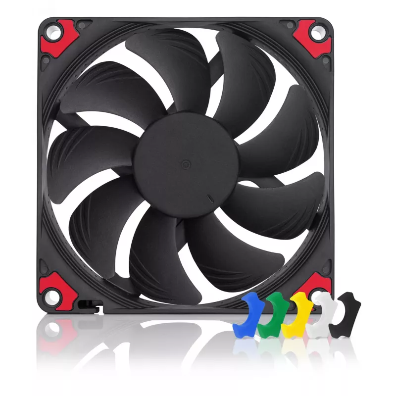 Noctua NF-A9x14 HS-PWM chromax.black.swap ventilador de caja de perfil bajo de 92 mm, 92x92x14 mm, PWM, 600–2500 RPM, 57,5 m³/h, 23,6 dB, cojinete SSO, negro