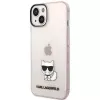 Karl Lagerfeld KLHCP14MCTRI iPhone 14 Plus / 15 Plus 6.7 Carcasa rígida rosa / rosa transparente Choupette Body