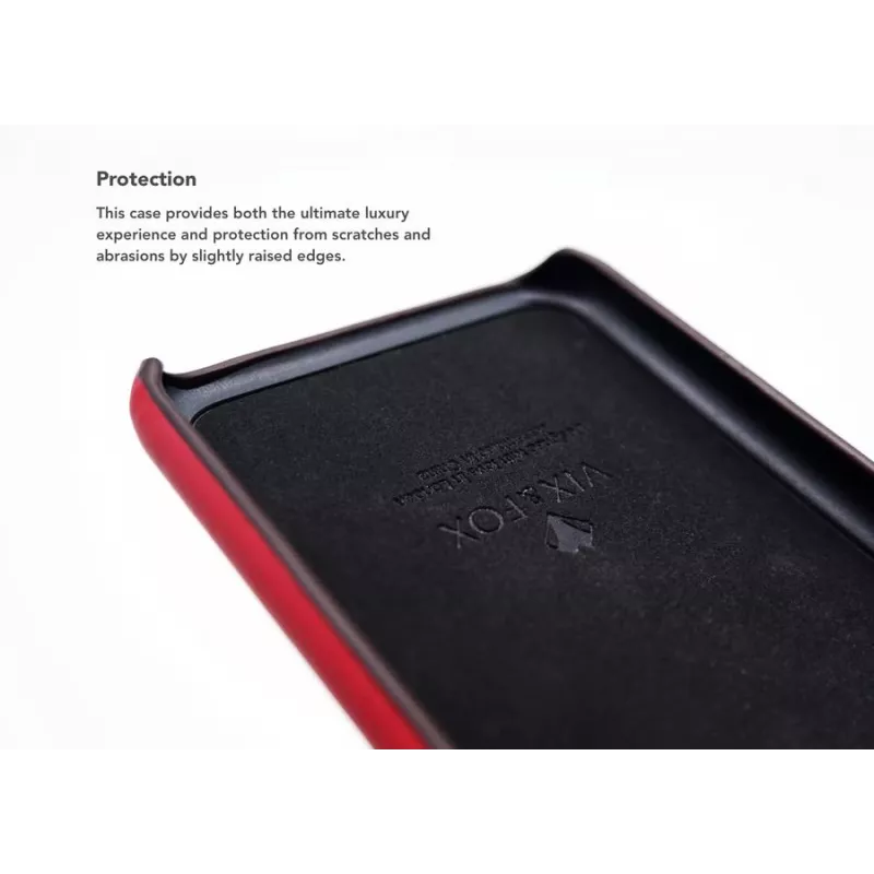 Funda trasera con compartimento para tarjetas VixFox para Samsung S9 — funda protectora rojo rubí con compartimento para tarjetas
