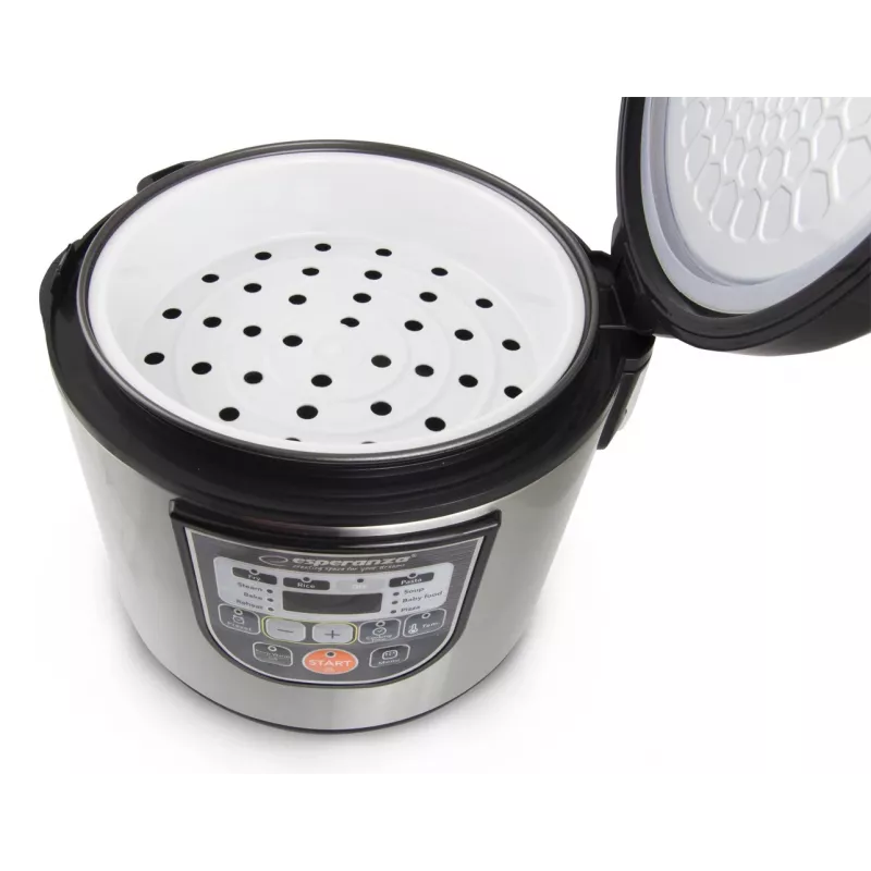 Olla multifunción ESPERANZA EKG011, capacidad 5 L, 860 W, negro/acero inoxidable