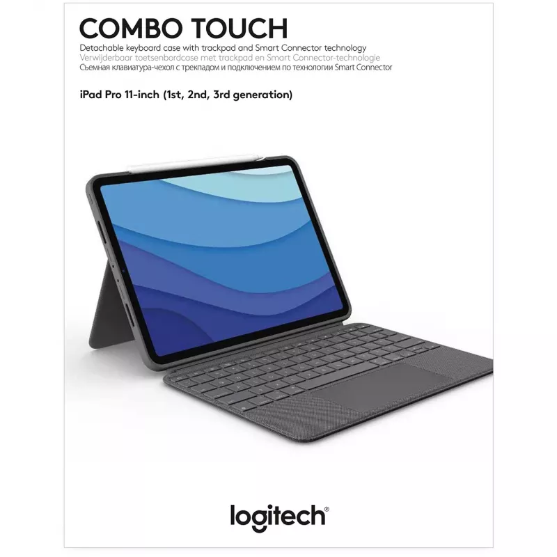 Funda con teclado Combo Touch US iPad Pro 11 1,2,3 Gen gris