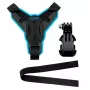 Soporte de mentón para casco de moto Telesin GP-HBM-MT7 J-Hook para cámaras deportivas