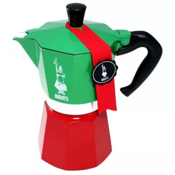 Bialetti Moka Express Italia 6TZ (300 ml) rojo-verde