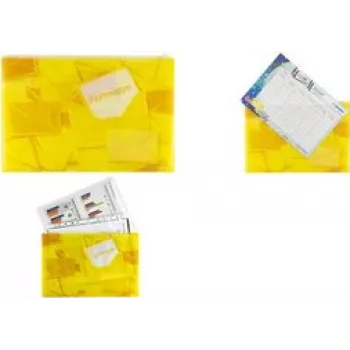 Carpeta de documentos Herma Carpeta de correo Zipper A4 PP Amarillo formato XL para documentos A4