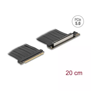 Tarjeta riser PCI Express 5.0 x16 DELOCK 81289, ranura x16, cable de 20 cm